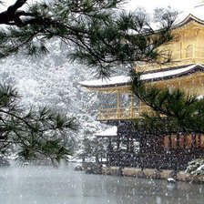 Схема вышивки «зима в Японии»