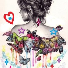 Схема вышивки «у бабочки сердце»