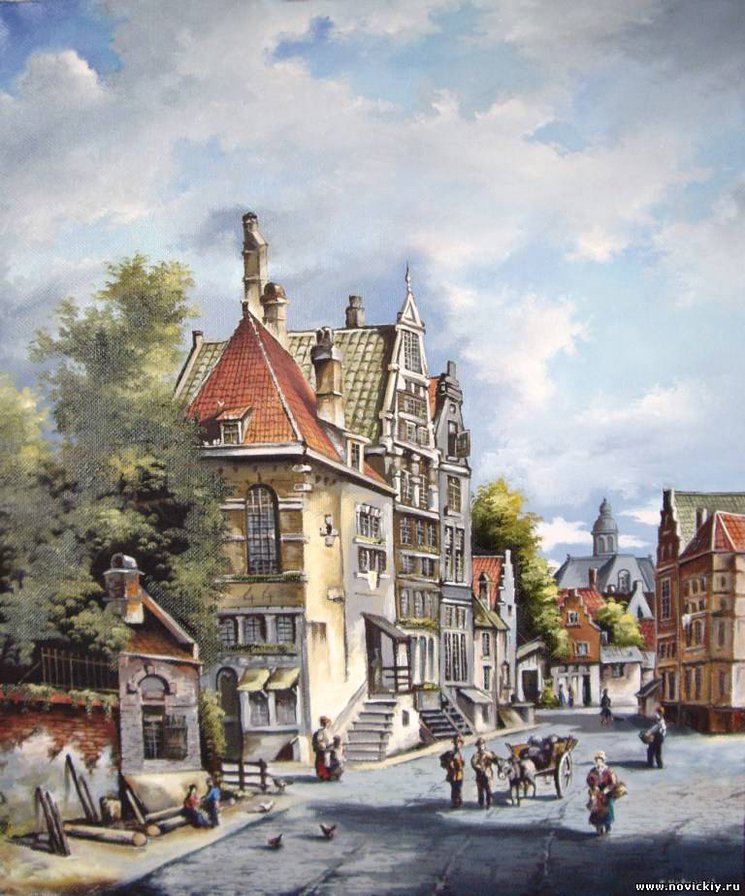 Голландские пейзажи 17-го века. - нидерланды, голландия, пейзаж, городаской пейзаж - оригинал
