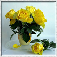 Оригинал схемы вышивки «желтые розы» (№240858)
