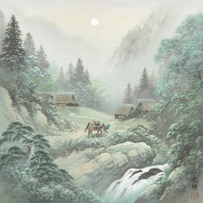 Оригинал схемы вышивки «Китайский пейзаж» (№241091)