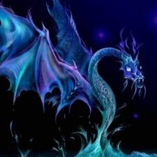 Схема вышивки «голубой дракон»