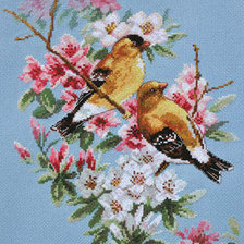 Оригинал схемы вышивки «птицы на ветке» (№243505)