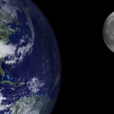 Схема вышивки «Земля и луна»