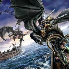 Схема вышивки «Корабль-Черный дракон страх стий»