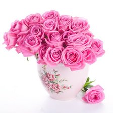 Оригинал схемы вышивки «Розы в вазе» (№246973)