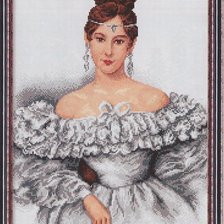 Схема вышивки «Портрет Н.Пушкиной»