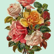 Оригинал схемы вышивки «букет роз» (№256185)