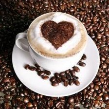 Схема вышивки «кофе с любовью»
