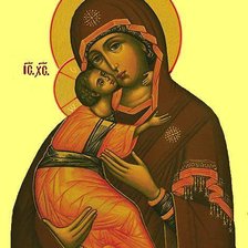 Схема вышивки «Икона Божьей матери Владимирская»