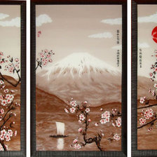 Схема вышивки «японская живопись,цветение сакуры»