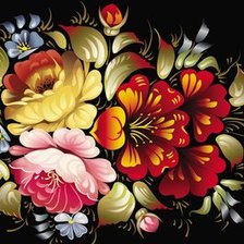 Оригинал схемы вышивки «Цветы» (№262058)