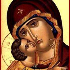 Схема вышивки «Икона Божьей матери Владимирская»