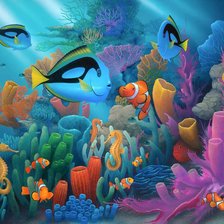Схема вышивки «Подводное царство»