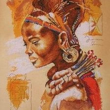 Оригинал схемы вышивки «Африканская красотка» (№264410)
