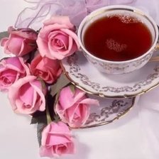 Схема вышивки «Чашка кофе и розы»