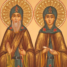 Оригинал схемы вышивки «Святые Петр и Феврония» (№265204)