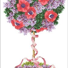 Оригинал схемы вышивки «Цветочное дерево» (№269115)