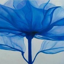 Схема вышивки «Серия ТРИПТИХ. Голубой цветок»