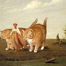 Оригинал схемы вышивки «коты» (№271855)