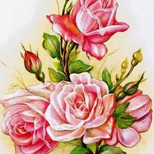 Схема вышивки «нежные розы»