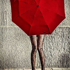 Схема вышивки «Красный зонт»
