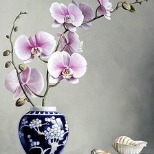 Оригинал схемы вышивки «Нежная орхидея» (№277240)
