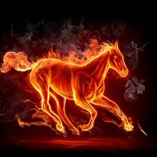 Схема вышивки «огненая лошадь»
