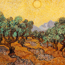 Схема вышивки «Ван Гог. Оливковые деревья с жёлтым небом»