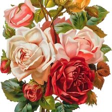 Оригинал схемы вышивки «Букет роз» (№283327)