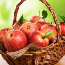 Схема вышивки «Корзинка с яблоками»