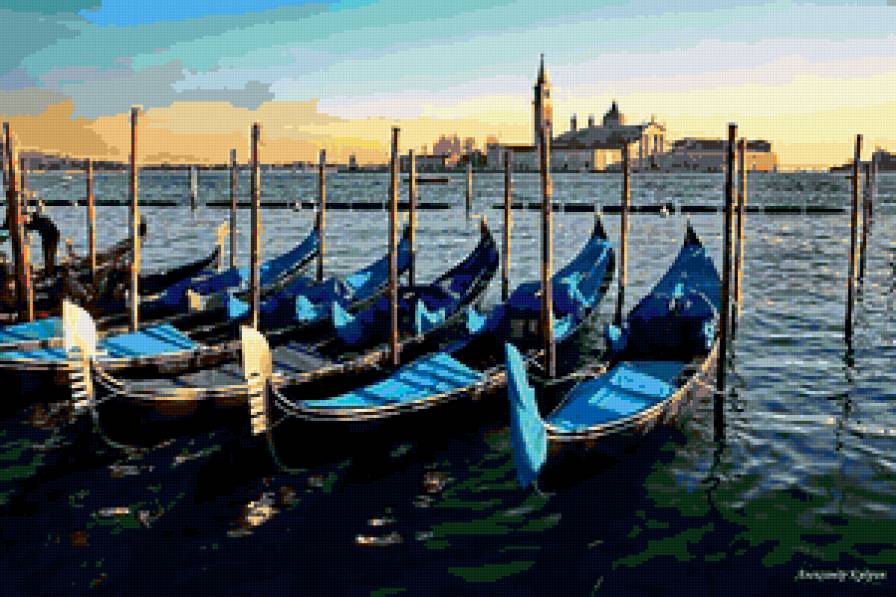 венеция - вода, венеция, лодки, гондолы - предпросмотр