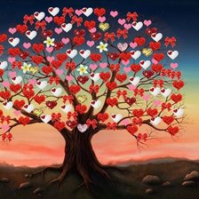 Оригинал схемы вышивки «Дерево любви» (№293175)