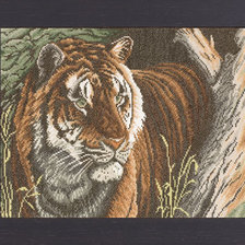 Схема вышивки «тигр красавей»