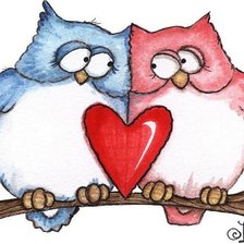 Схема вышивки «Owls in Love»