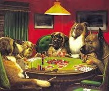 Схема вышивки «Dogs in poker.»