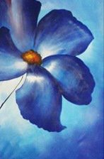 Схема вышивки «Триптих Синие цветы (часть 3)»