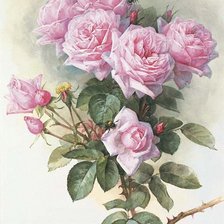 Оригинал схемы вышивки «розовые розы» (№301935)