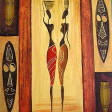 Схема вышивки «африканки с кувшинами»