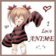Схема вышивки «я люблю аниме»