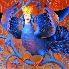 Схема вышивки «Синяя птица счастья»