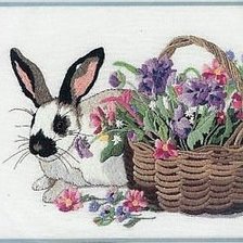 Схема вышивки «Пасхальный кролик»