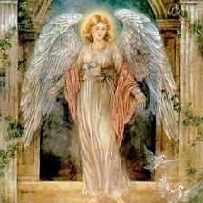 Схема вышивки «Ангелок и голуби»