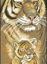 Оригинал схемы вышивки «тигрица» (№315605)