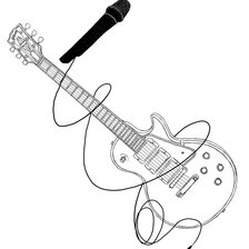 Схема вышивки «Гитара и Микрофон, Том и Билл»