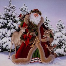 Схема вышивки «Дед мороз»