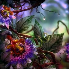Схема вышивки «Сказочные цветы»