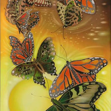 Оригинал схемы вышивки «бабочки» (№327130)