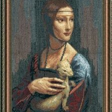 Оригинал схемы вышивки «Дама с горностаем» (№344156)