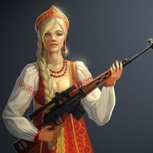 Схема вышивки «русская женщина»